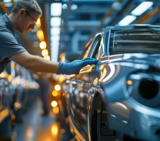 trabalhador-numa-fabrica-a-reparar-um-automovel-a-verificar-os-pneus-e-as-rodas-aig41-scaled